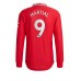 Cheap Manchester United Anthony Martial #9 Home Football Shirt 2022-23 Long Sleeve